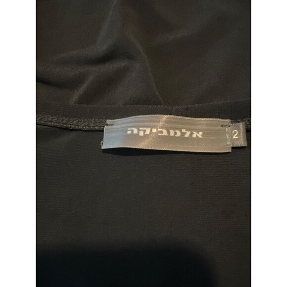 Black 3/4 Sleeve Flowy Tunic Top By Alembicr Size 2 - Picture 4 of 7